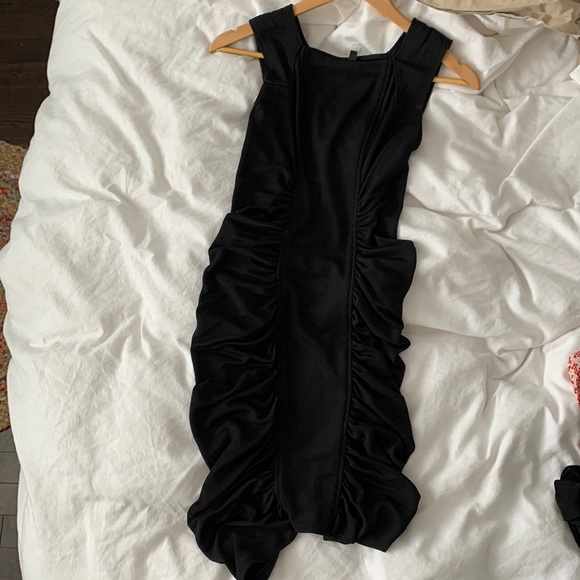 BCBG ruched black dress. - Picture 1 of 2